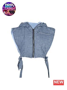 Sleeveless Cropped Hooded Puffer Vest Y2K Bubble Jean Vest